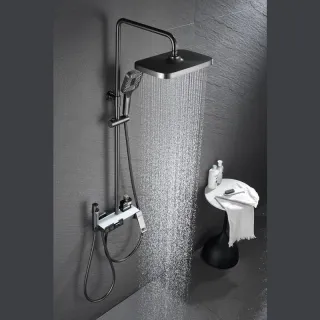 Душевая стойка Black&White Universe 5012MG оружейная сталь